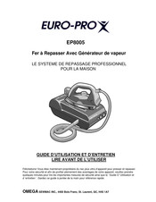 Euro-Pro EP8005 Guide D'utilisation Et D'entretien