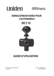 Uniden iWitness DC115 Guide D'utilisation