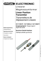 HYDAC ELECTRONIC HLT 2100-R1 Notice D'utilisation