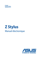 Asus Z Stylus Manuel Électronique