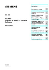 Siemens SIMATIC TD 100C Guide De L'utilisateur