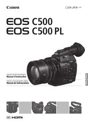 Canon EOS C500 Manuel D'instructions
