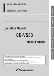 Pioneer CD-VS33 Mode D'emploi