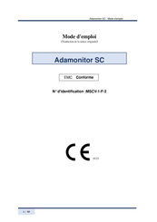 Otsuka Adamonitor SC Mode D'emploi