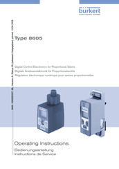 Burkert 8605 HS Instructions De Service