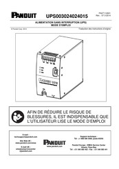 Panduit UPS003024024015 Mode D'emploi