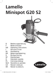Lamello Minispot G20 S2 Mode D'emploi