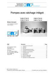 KNF N 840.3 FT.40.18 Mode D'emploi