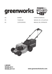 GreenWorks Tools MO48L4211-D Manuel De L'utilisateur