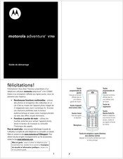 Motorola adventure V750 Guide De Démarrage