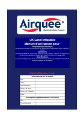 airquee UK Land Inflatable Manuel D'utilisation