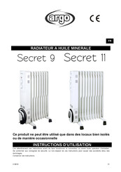 Argo Secret 11 Instructions D'utilisation