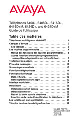 Avaya 6400 Série Guide De L'utilisateur