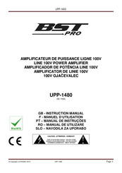 BST Pro UPP-1480 Manuel D'utilisation