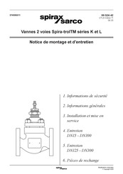 Spirax Sarco Spira-trol K Série Notice De Montage Et D'entretien