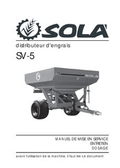 Sola SV-5 Manuel De Mise En Service, D'opération Et D'entretien