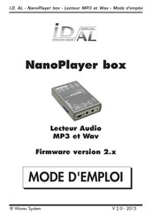 I.D.AL NanoPlayer boxf Mode D'emploi