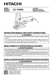 Hitachi CJ 110VA Mode D'emploi Et Instructions De Securite