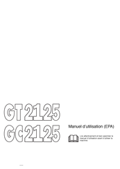 Jonsered GT2125 Manuel D'utilisation