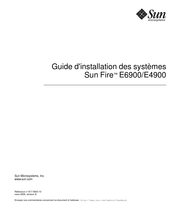 Sun Fire E6900 Guide D'installation