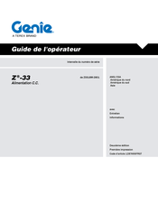 Terex Genie Z-33 Guide De L'opérateur