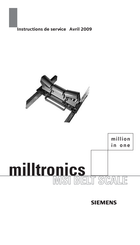 Siemens Milltronics MSI BELT SCALE Instructions De Service