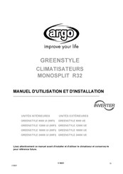 Argo GREENSTYLE 12000 UI Manuel D'utilisation Et D'installation