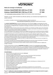 Votronic MobilPOWER SMI 1200 Sinus ST-NVS Notice De Montage Et D'utilisation