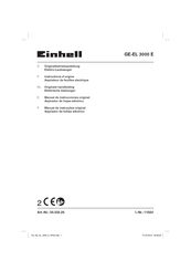 EINHELL GE-EL 3000 E Instructions D'origine