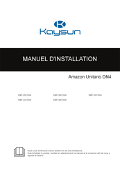 Frigicoll Kaysun Amazon Unitario KMF-224 DN4 Manuel D'installation