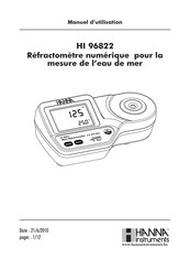 Hanna Instruments HI 96822 Manuel D'utilisation