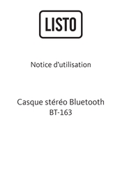 Listo BT-163 Notice D'utilisation