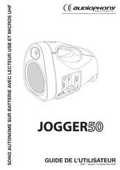 Audiophony PA JOGGER50 Guide De L'utilisateur