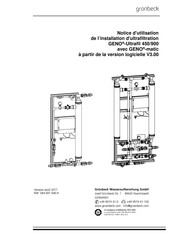 Grunbeck GENO-Ultrafil 450 Notice D'utilisation