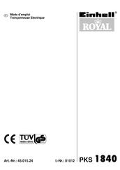 Einhell Royal 45.015.24 Mode D'emploi