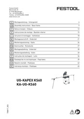 Festool UG-KAPEX KS60 Notice D'emploi