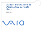 Sony VAIO PCG-104K Manuel D'utilisation
