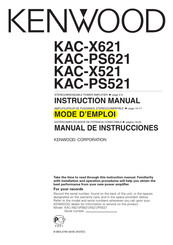 Kenwood KAC-X621 Mode D'emploi