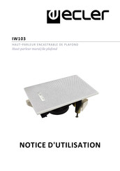 Ecler IW103 Notice D'utilisation