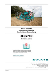 Sulky XEOS PRO Notice Originale