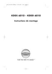 KitchenAid KDDD 6010 Instructions De Montage
