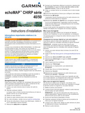 Garmin echoMAP CHIRP 40 Instructions D'installation