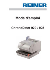 Reiner ChronoDater 925 Mode D'emploi