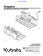 Kubota Grappins AP-SGM1566 Manuel D'utilisateur