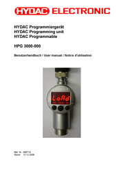 HYDAC ELECTRONIC HPG 3000-000 Notice D'utilisation