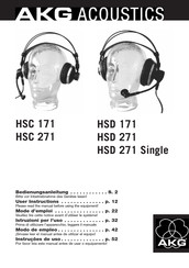 AKG Acoustics HSD 271 Mode D'emploi