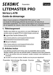 Sekonic LITEMASTER PRO L-478 Série Guide De Démarrage