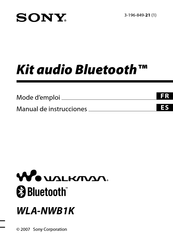 Sony Walkman WLA-NWB1K Mode D'emploi