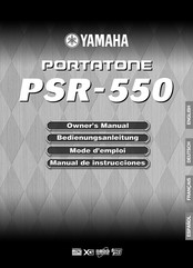 Yamaha PORTATONE PSR-550 Mode D'emploi