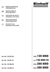 EINHELL HGG 120 NIRO Instructions De Service